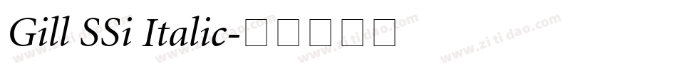 Gill SSi Italic字体转换